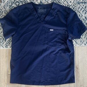 Figs Men's Dark Blue Short Sleeve Scrub top